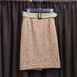 Etro pink lace skirt